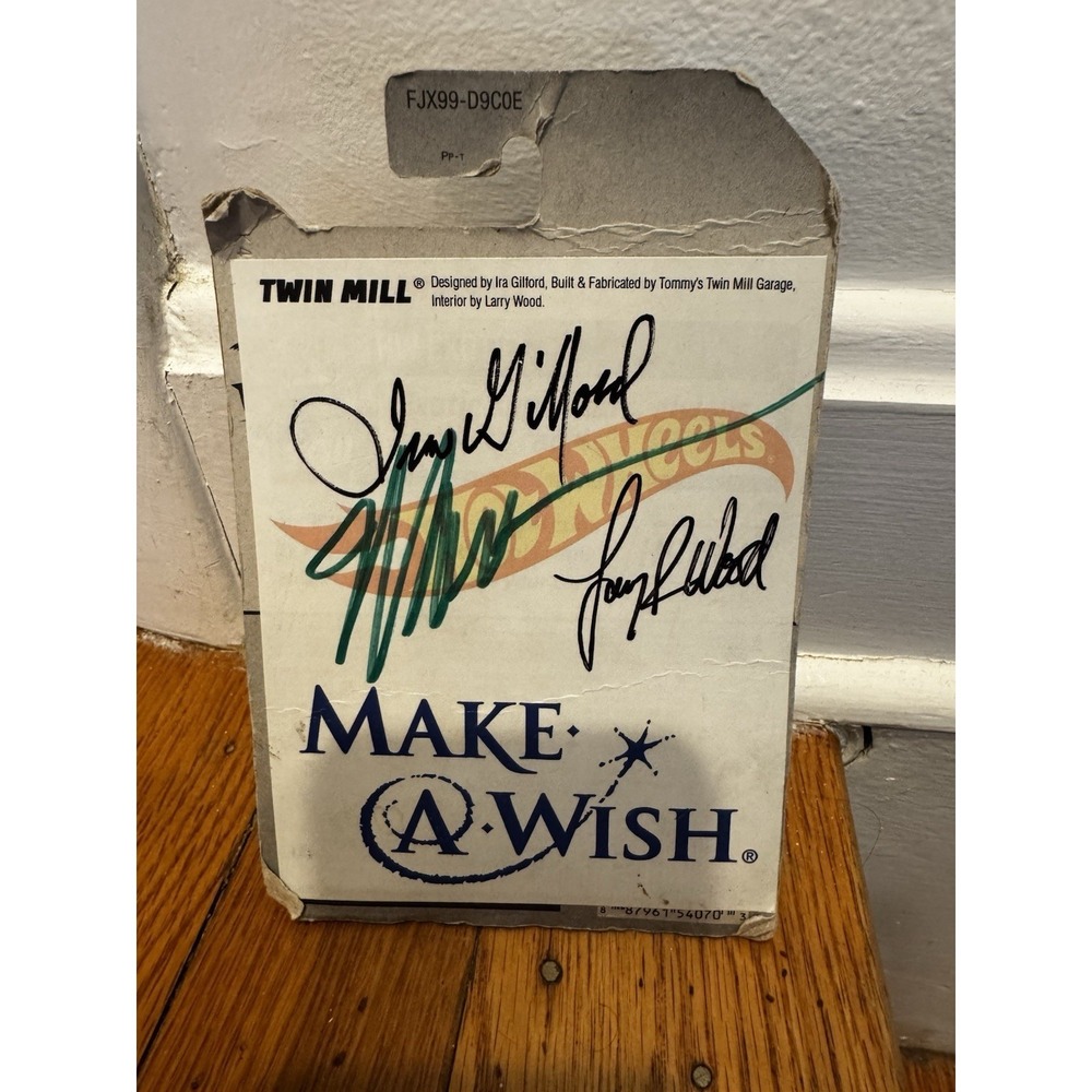 Hot Wheels Exotics Twin Mill 50th Anniversary Ira Gilford Larry Wood Signed Pkg